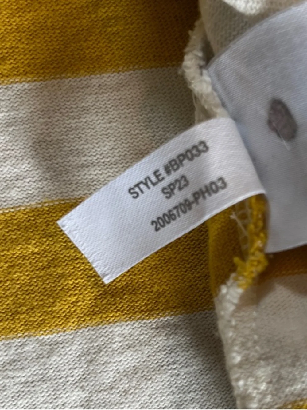J. Crew Relaxed Boatneck Tee in Mustard Yellow and White Stripe